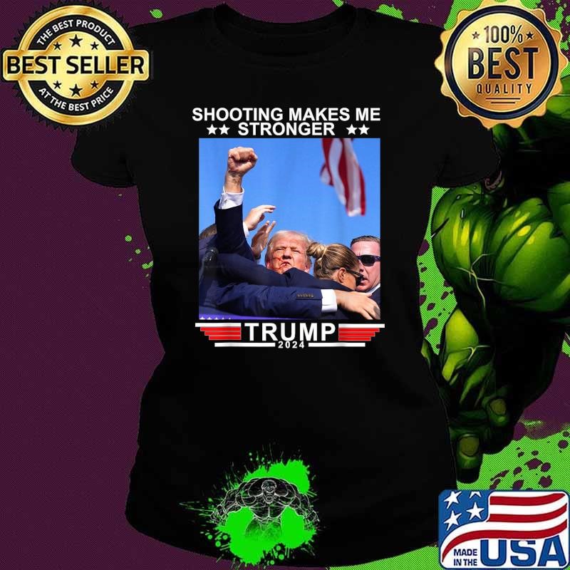 Shooting Makes Me Stronger Trump 2024 Stars Vote T-Shirt