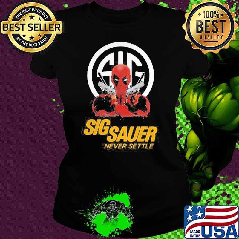 Sig Sauer Never Settle Deadpool Graphic Shirt