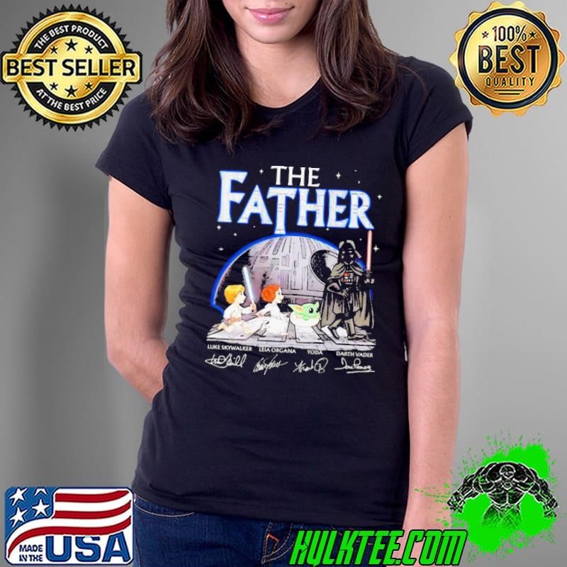 Star Wars The Father Darth Vader Luke Skywalker’s Leia Yoda Signatures shirt