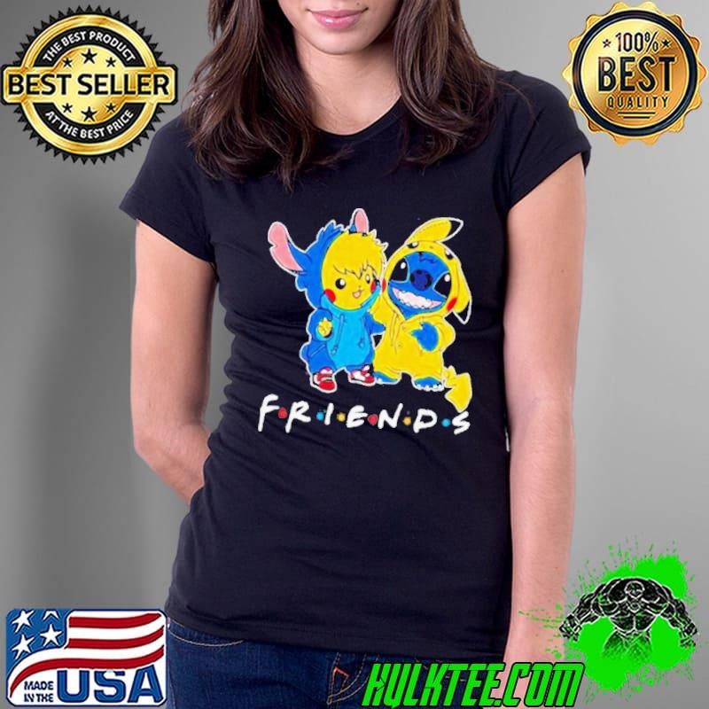 Stitch And Pokemon Pikachu Friends For Life Disney Fan Shirt
