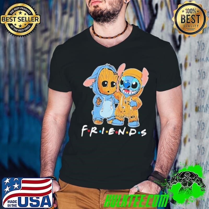 Stitch and groot marvel friends for life disney fan 2024 Guys V Neck