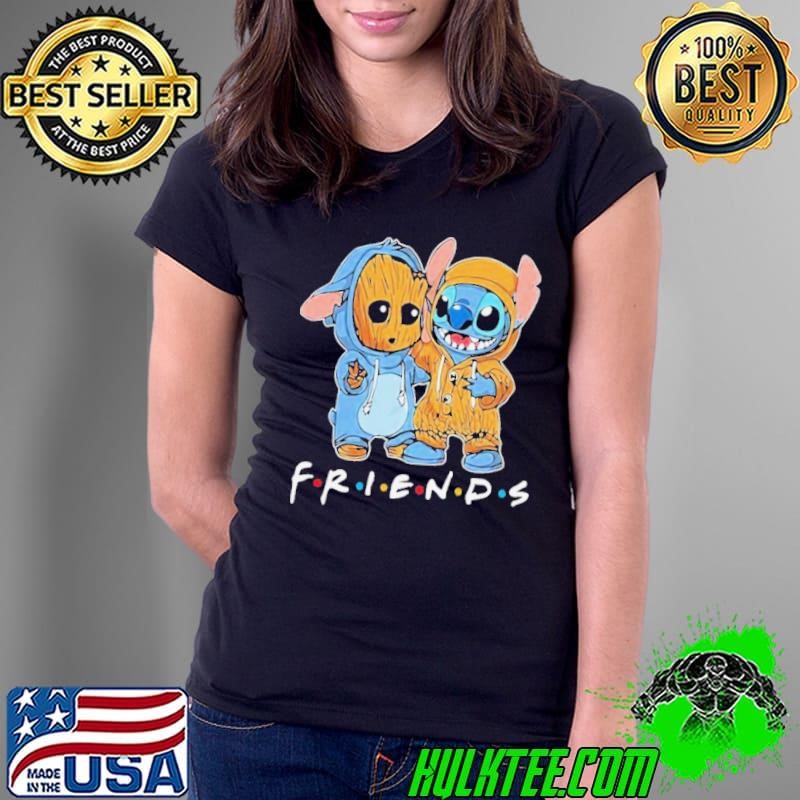 Stitch and groot marvel friends for life disney fan 2024 shirt