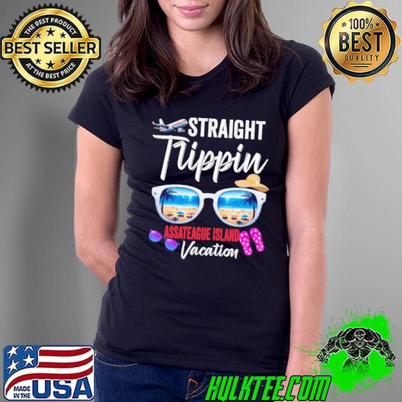 Straight Trippin Assateague Trip Beach Summer Vacation Sunglasses T-Shirt