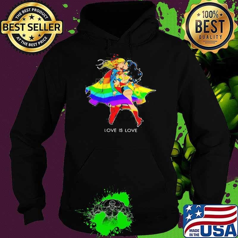 Supergirl And Wonder Woman LGBT Love Is Love Hoodie