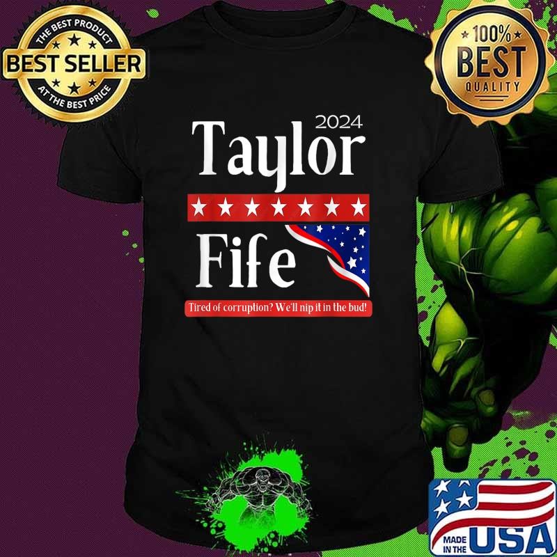 Taylor file 2024 tired of corruplion nip american flag vote T-Shirt