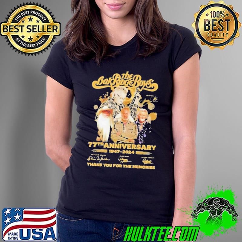 The Oak Ridge Boys 77th Anniversary 1947-2024 Signature Thank You For The Memories Ladies Tee