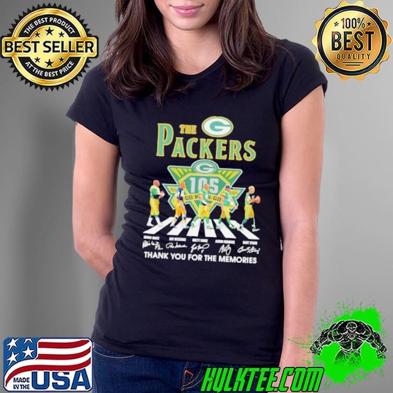 The Packers Reggie White Ray Nitschke Brett Favre Aaron Rodgers Bart Starr Signature Thank You For The Memories Shirt