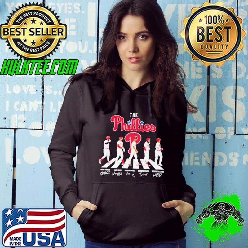 The Phillies Abbey Road Bryce Harper Alec Bohm Ranger Suarez signatures shirt
