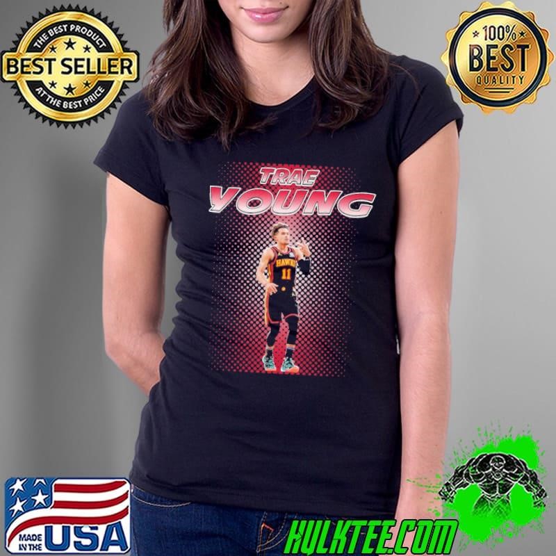 Trae Young Art American professional basketball player Atlanta Hawks Ladies Tee