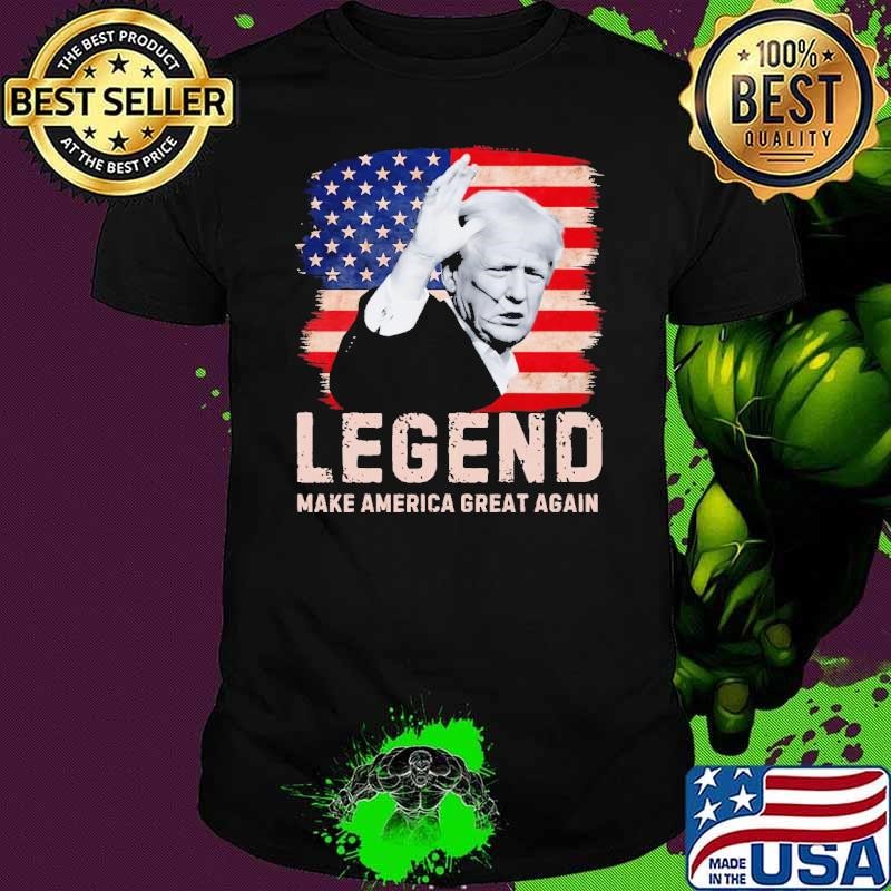 Trump Legend 2024 Make America Great Again Election USa Flag T-Shirt