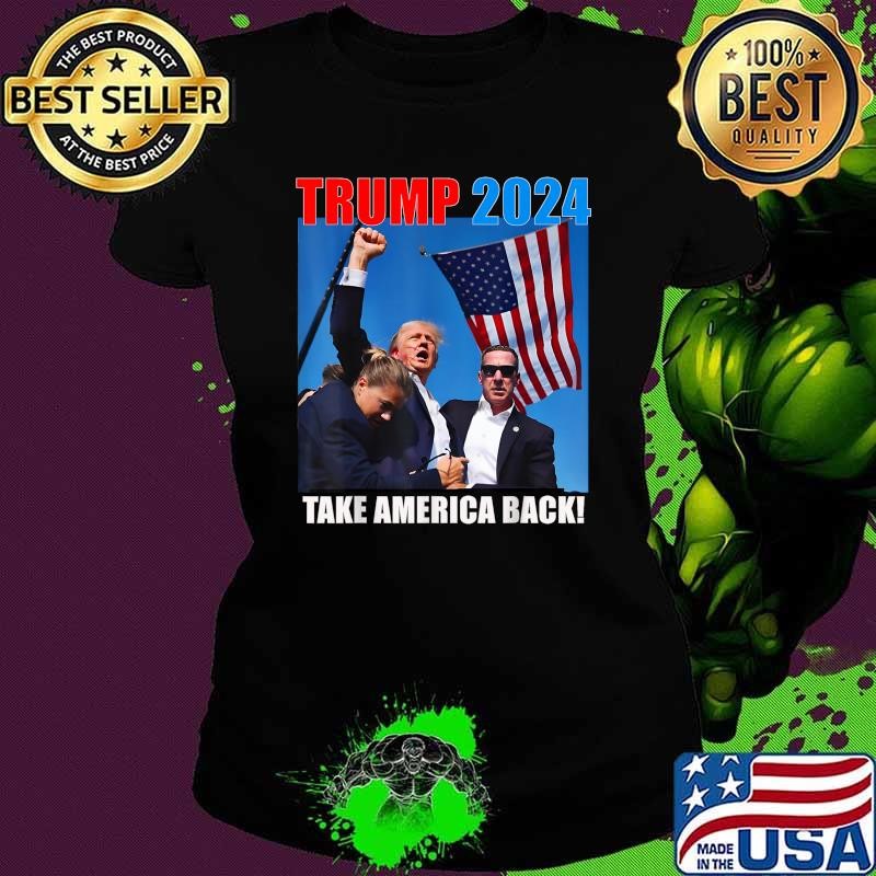 Trump Rally Take America Back American Flag 2024 T-Shirt