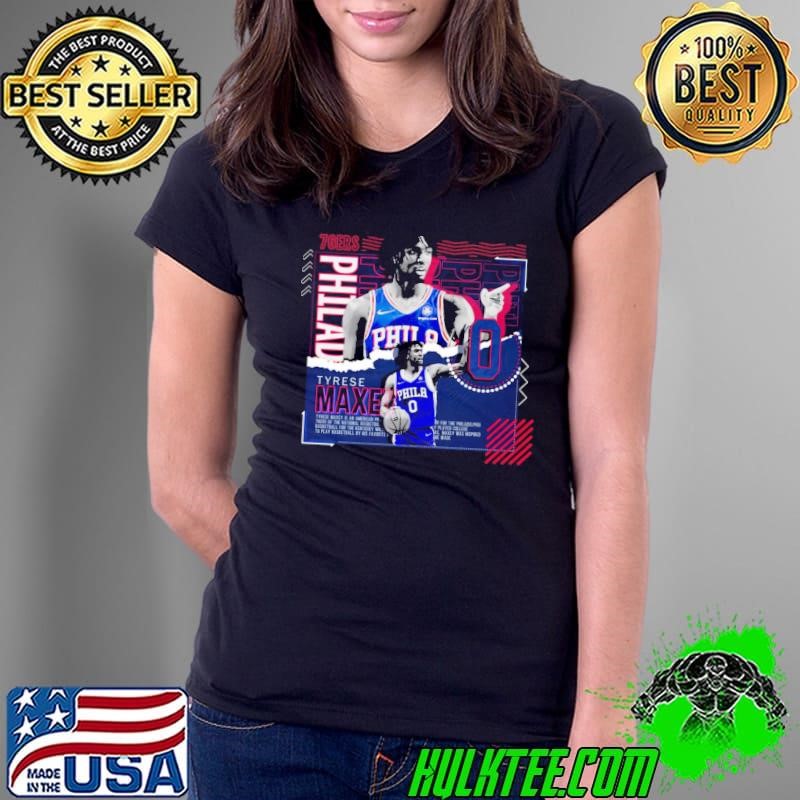 Tyrese maxey American professional basketball player Philadelphia 76ers Ladies Tee