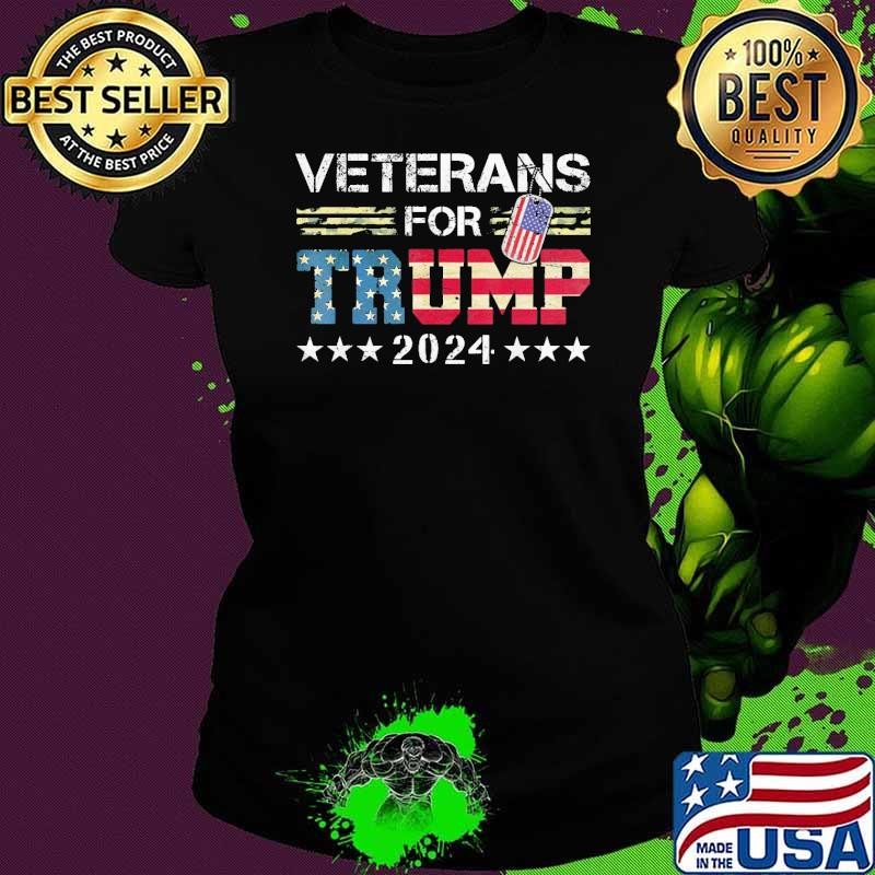 Veterans For Trump 2024 President Usa Flag T-Shirt