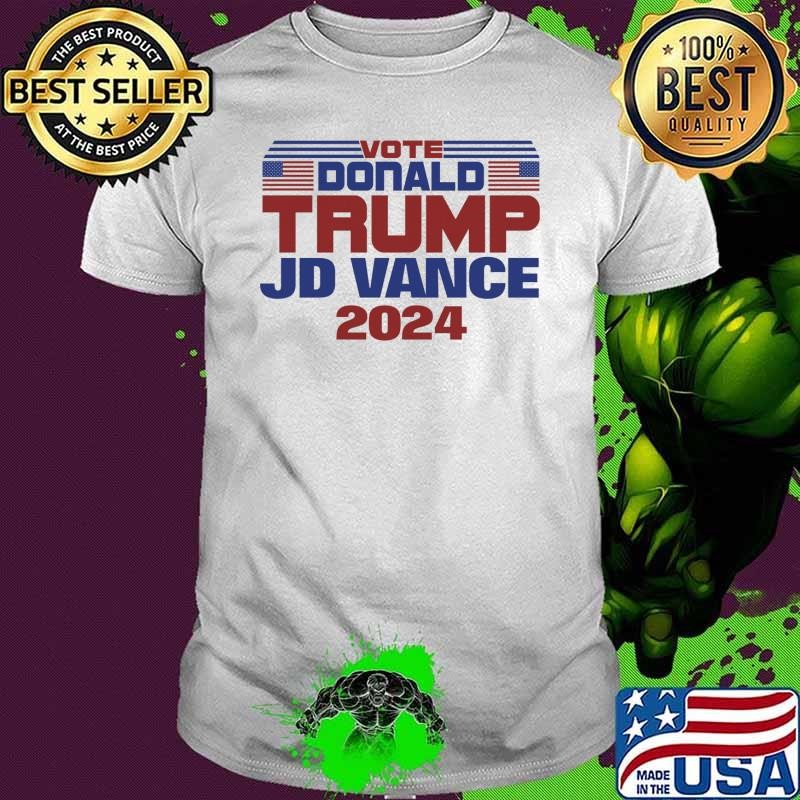 Vote Donald Trump JD Vance 2024 American Flag T-Shirt