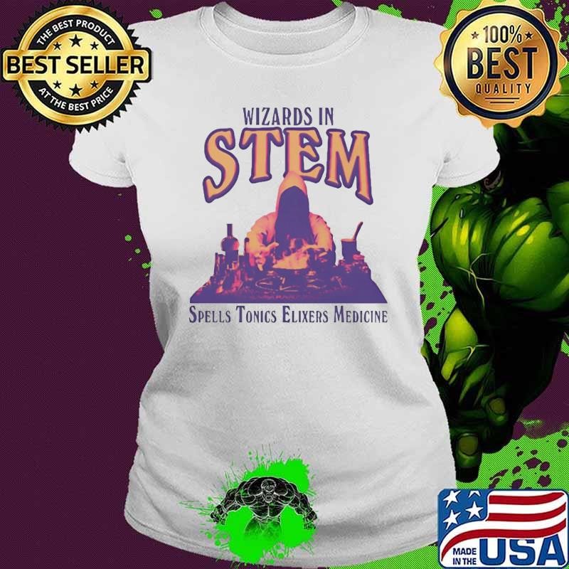 Wizards in stem spells tonics elixers medicine Ladies tee