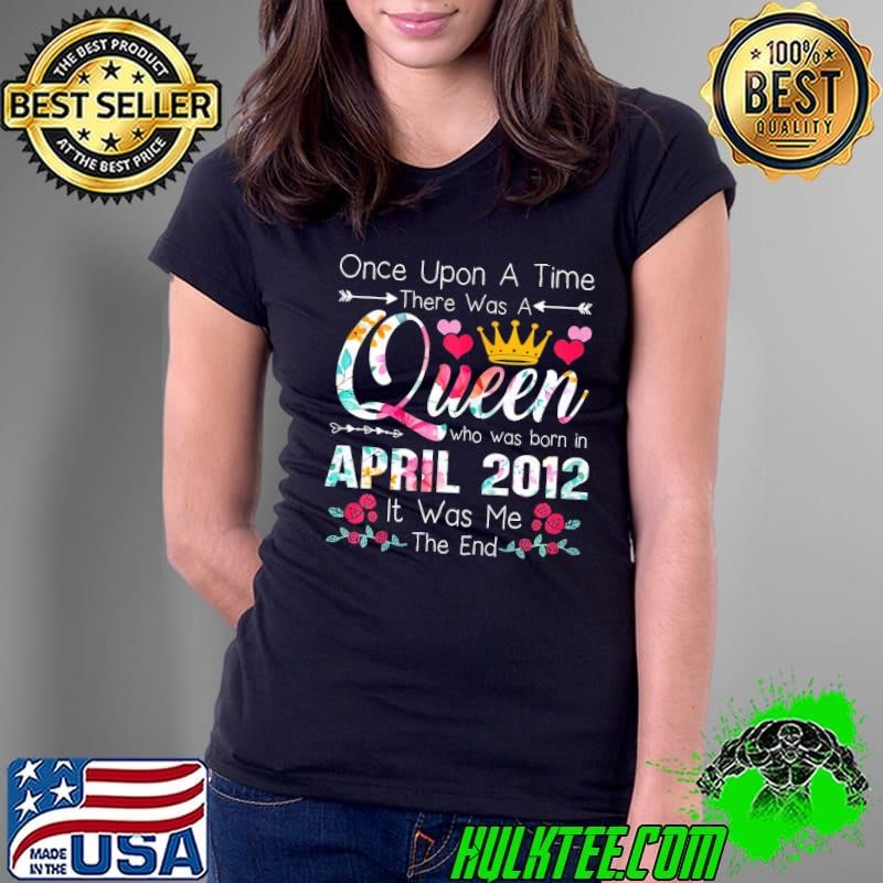 11 Years Birthday Girls 11Th Birthday Queen April 2012 Flower Ladies Tee