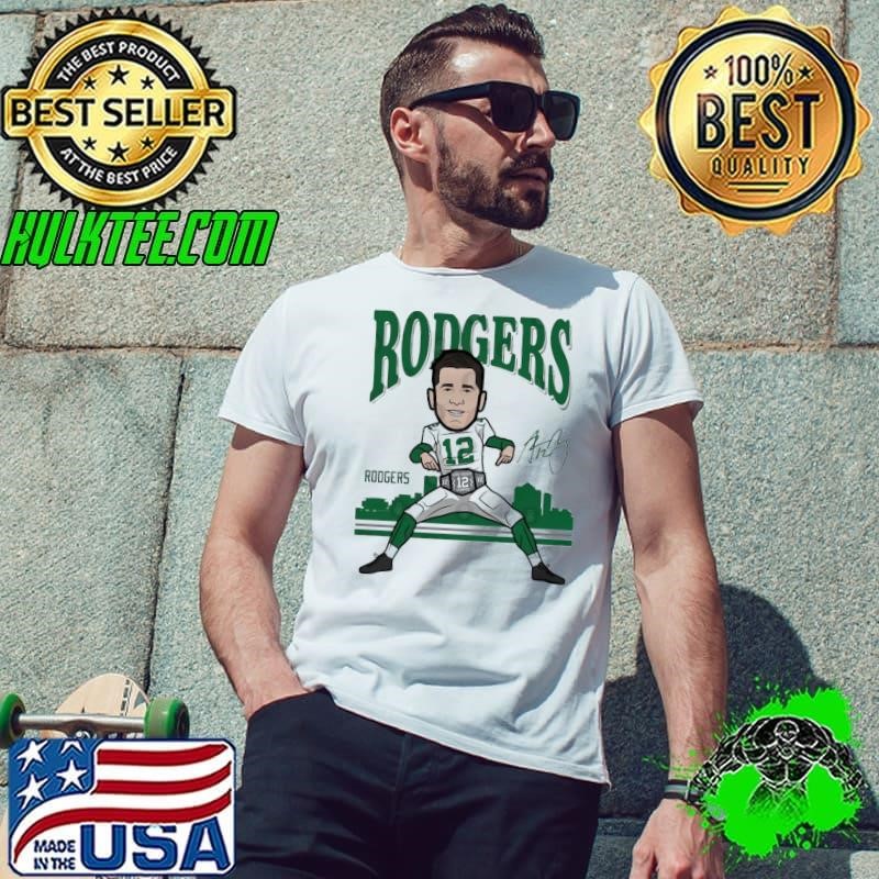 Aaron Rodgers Green Bay Toon American football quarterback T-Shirt