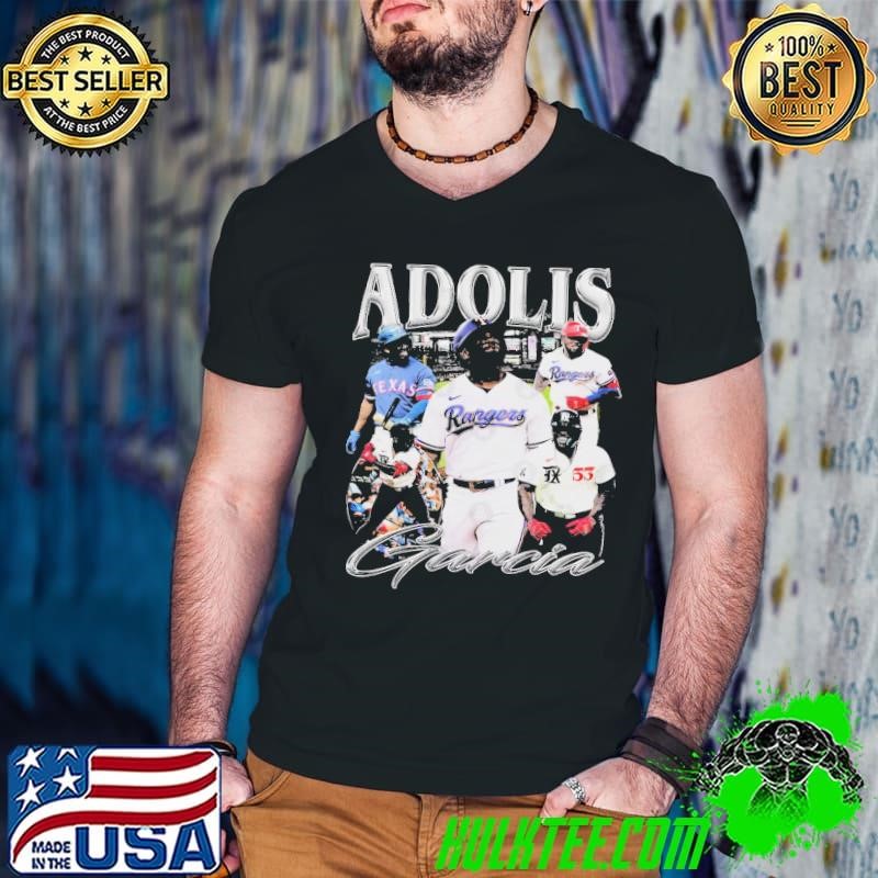 Adolis Garcia Cuban professional baseball outfielder Vintage Collage Guys V Neck