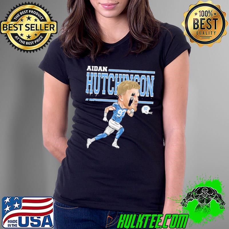 Aidan hutchinson cartoon American football defensive end T-Shirt