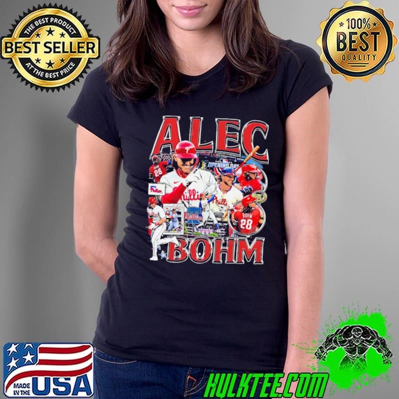 Alec Bohm American professional baseball third baseman Vintage Bootleg Ladies Tee Alec Bohm American professional baseball third baseman Vintage Bootleg Ladies Tee