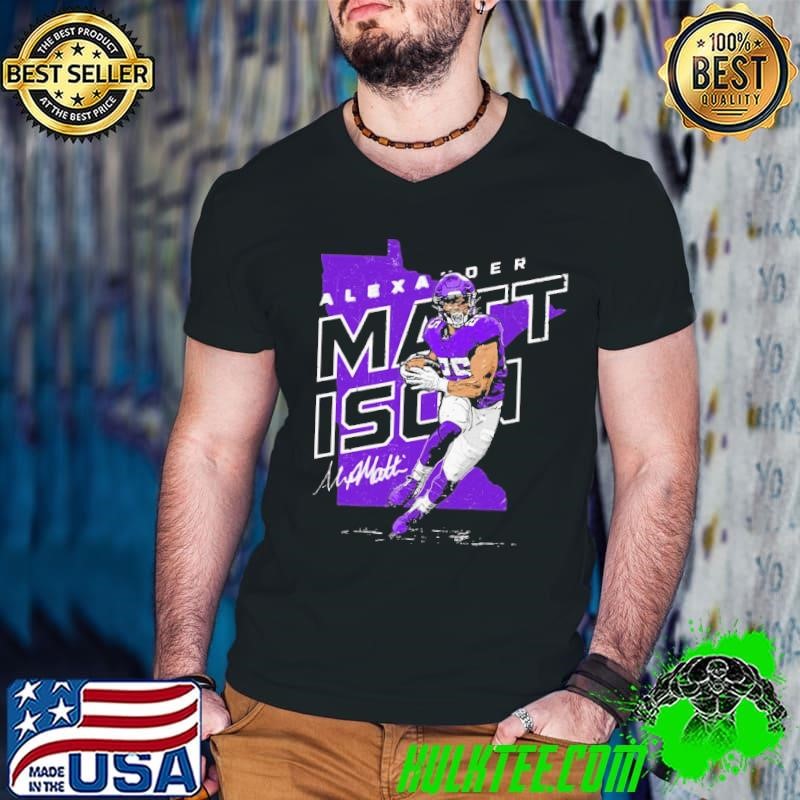 Alexander Mattison Minnesota Player Map American football running back T-Shirt