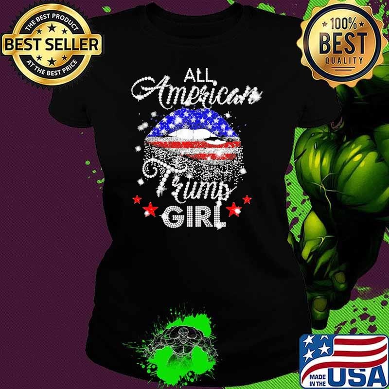 All American Trump Girl Mouth Diamond Lip T-Shirt