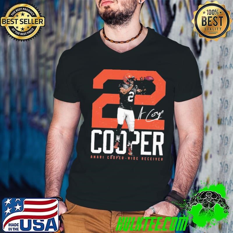 Amari Cooper Wide Receiver Cleveland Bold Number Signature T-Shirt
