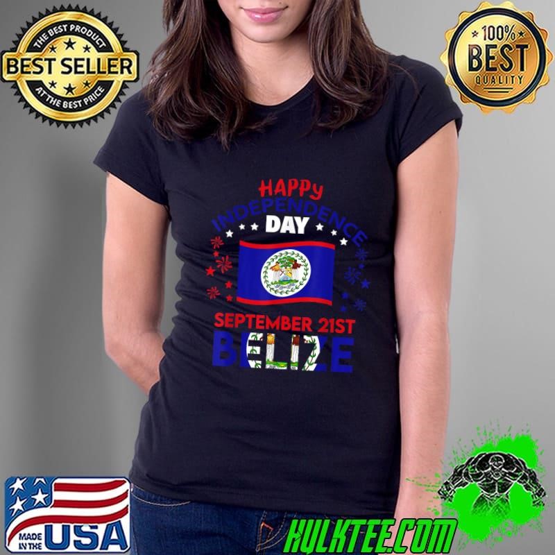 Belize 43rd Happy Independence Day Belizean Pride Belize Flag Ladies Tee
