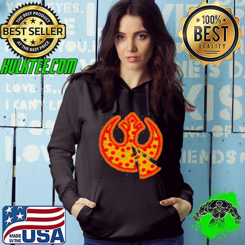 Bringing Together My Two Loves Pizza And The Rebel Alliance Logo Hoodie