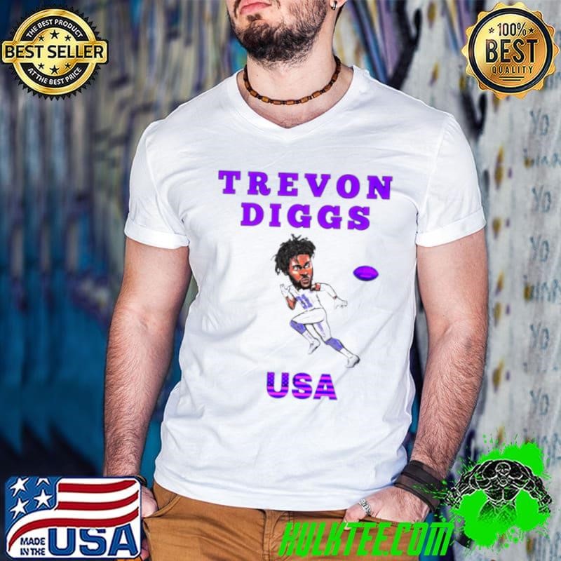Cartoon Portrait Football Trevon Diggs Usa shirt