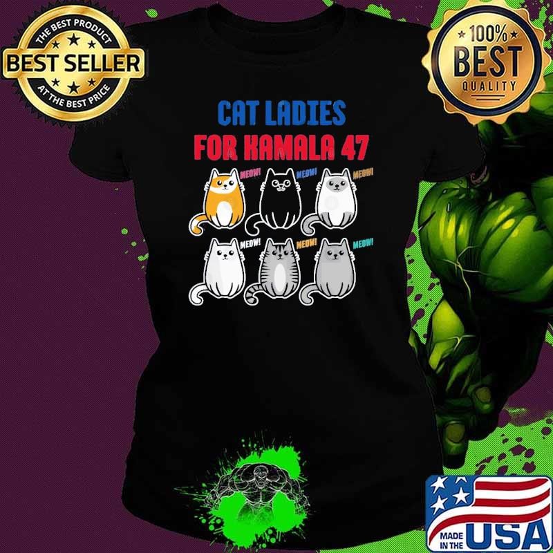 Cat Ladies For Kamala 2024 Election Ladies tee
