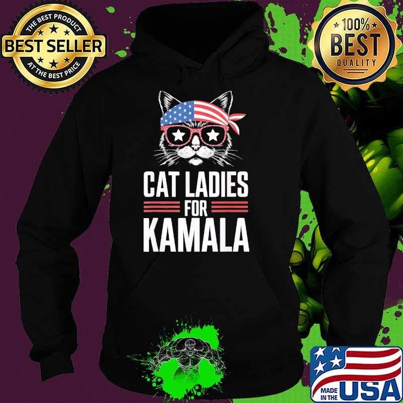 Cat Ladies for Kamala Cat 2024 President Kamala-Harris T-Shirt