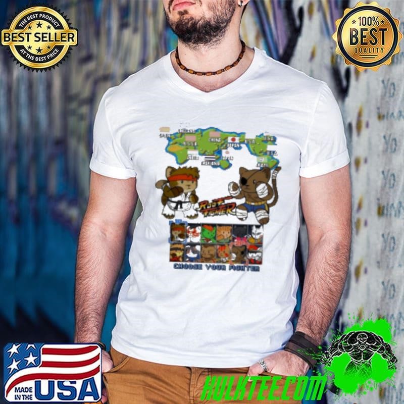 Cats And Street Fighter Roof Fighter Choose Your Fighter Shirt