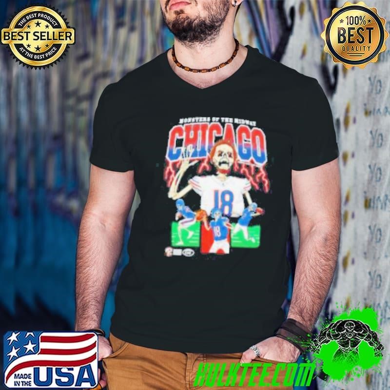 Chicago Football Monsters of the Midway Skeleton Guys V Neck