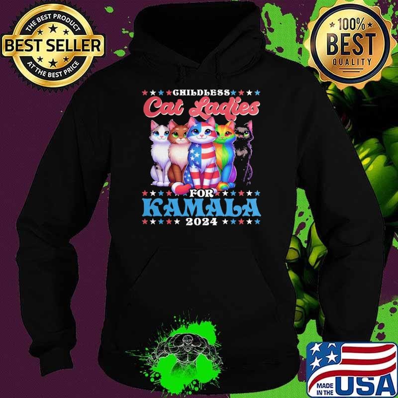 Childless Cat Ladies For Kamala 2024 Lgbt Stars T-Shirt
