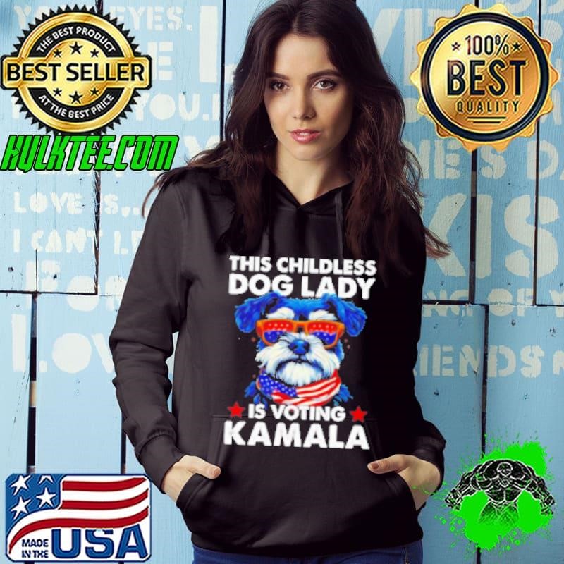 Childless Dog Lady Kamala Harris 2024 Miniature Schnauzer Shirt