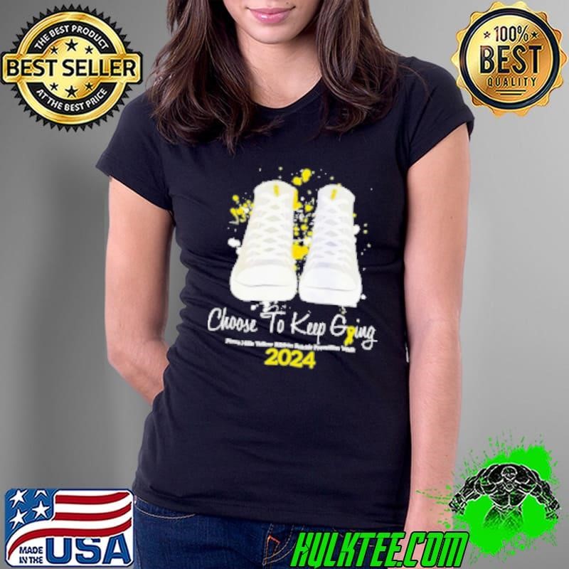 Choose To Keep Giving Ponca Hills Yellow Ribbon Suicide Prevention Walk 2024 Ladies Tee