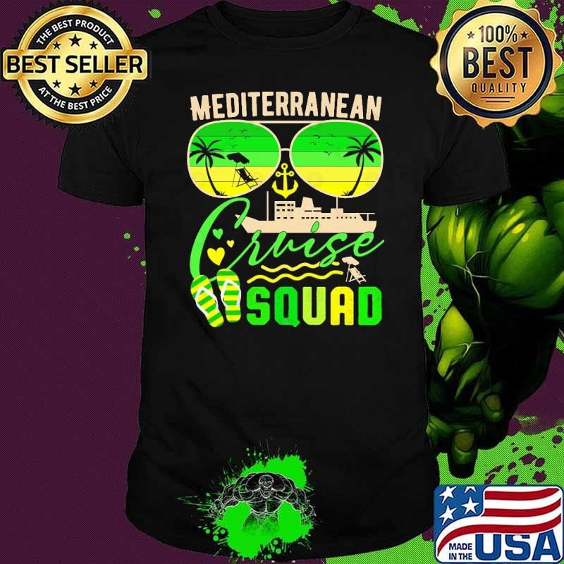 Cruise Squad 2024 Mediterranean Vacation Matching Sunglasses Retro T-Shirt