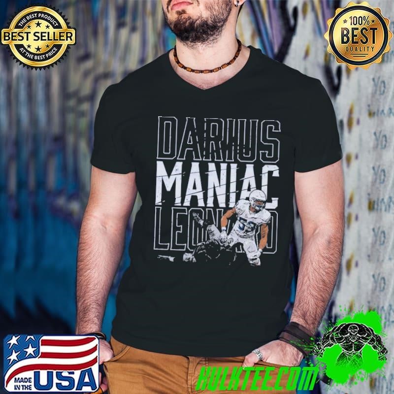Darius Leonard Indianapolis The Maniac Signature Football Guys V Neck