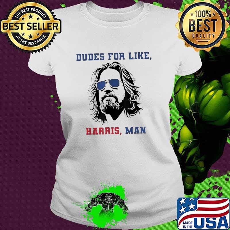 Dues for like harris man red blue election 2024 T-Shirt