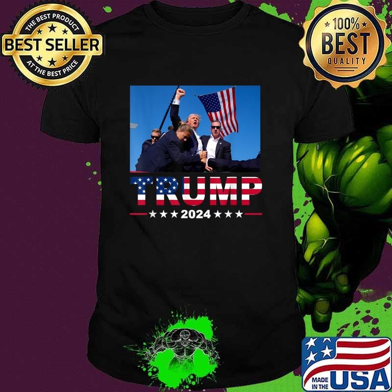 Funny Donald Trump 2024 Won't Be Stopped American flag Unisex