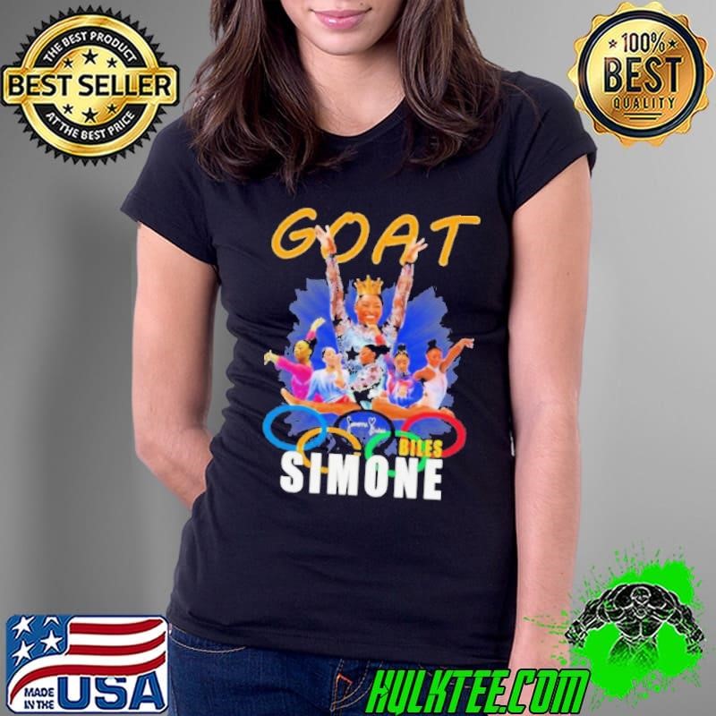 GOAT Simone Biles Gymnastics Olympic Paris 2024 Ladies Tee