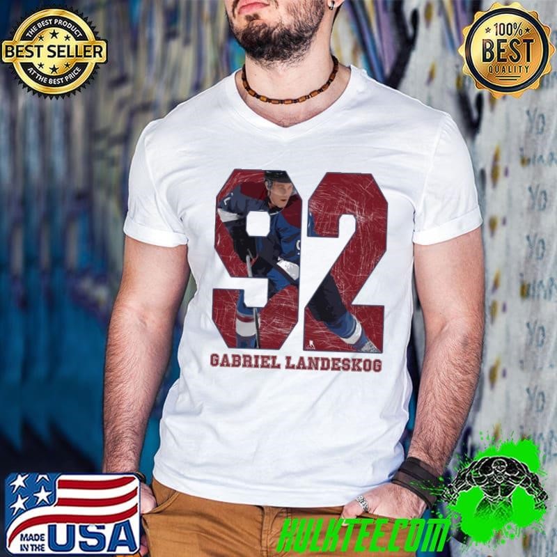 Gabriel landeskog game 92 Swedish professional ice hockey left winger T-Shirt