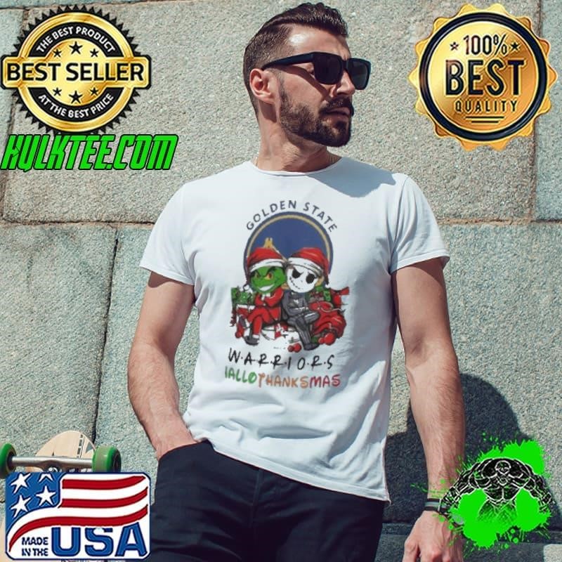 Grinch And Jack Golden State Warriors Friends HalloThanksMas Unisex