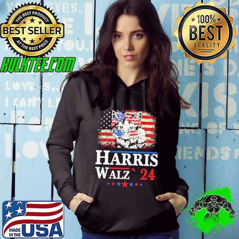 Harris Waltz 2024 American Flag Stars Election Hoodie
