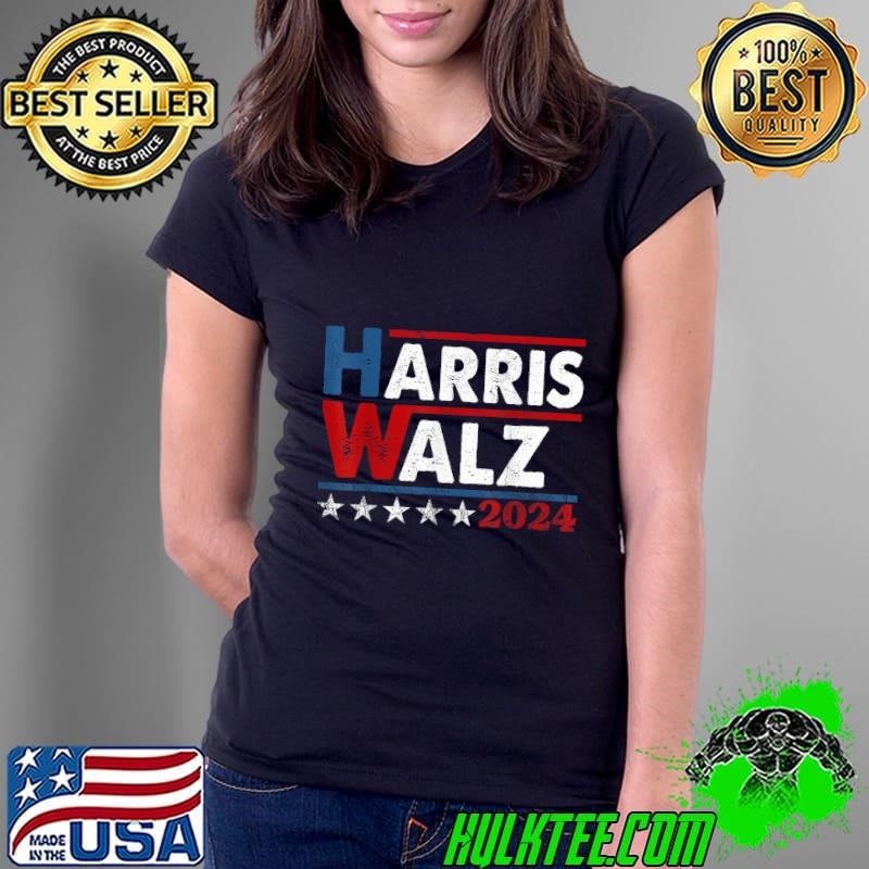 Harris Waltz 2024 Kamala Harris Waltz Stars Vote Ladies Tee