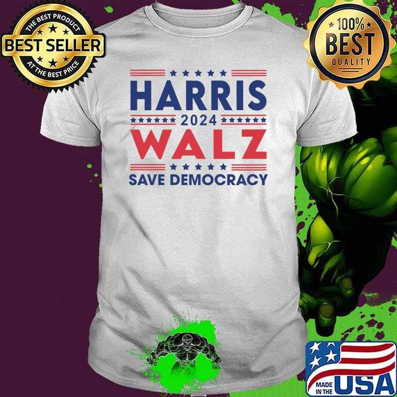 Harris Walz 2024 Save Democracy 47 president T-Shirt