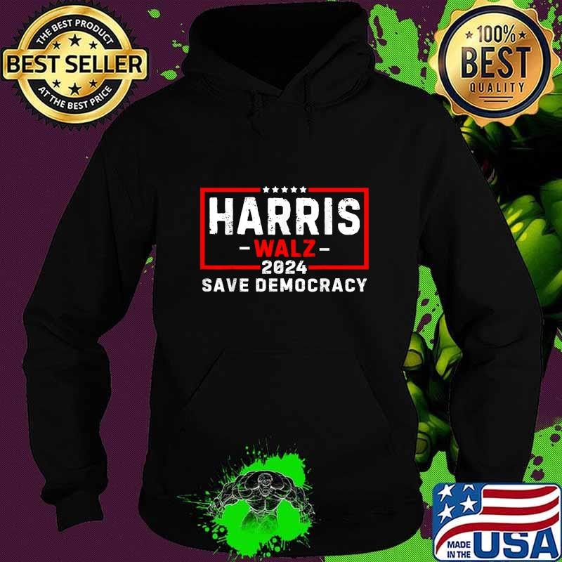 Harris Walz 2024 Save Democracy Stars Election Democratic VP President T-Shirt