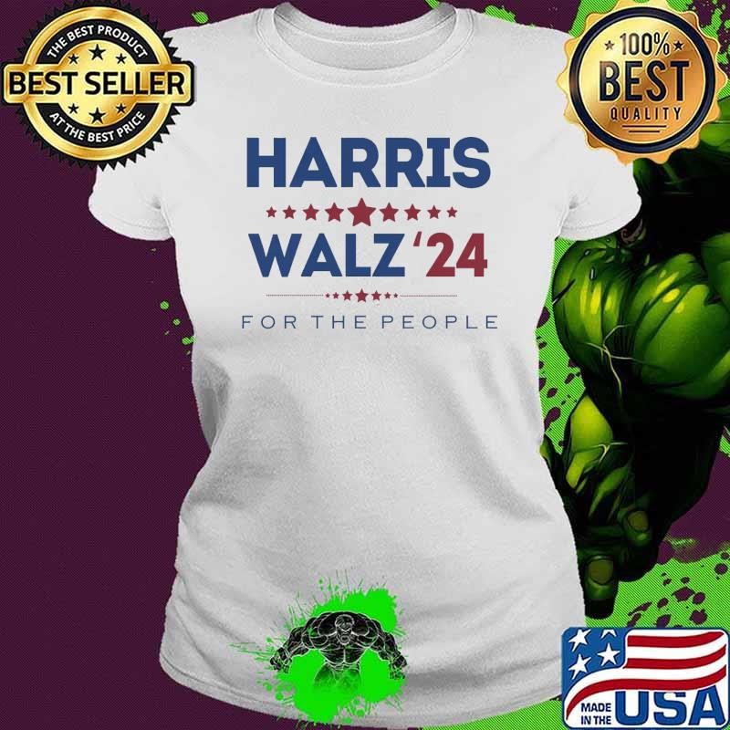 Harris Walz For The People American President Vote Kamala Ladies tee