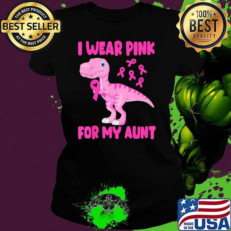 I Wear Pink For My Aunt Breast Cancer Awareness Dragon T-Shirt